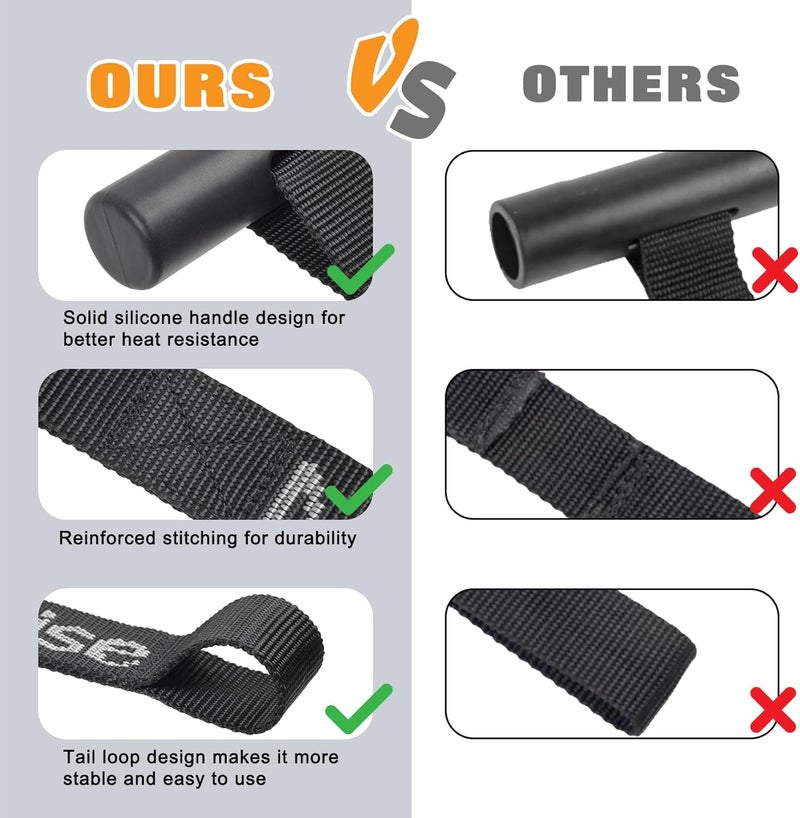 Masterwise Quick Hood Loops, Kayak Tie Down Anchor Straps for Car Hoods and Trunks, Bow Stern Canoe Transport Secure Lashing Straps for Roof Racks, Boat, Canoe, Kayak, 2 PCS - Image 4